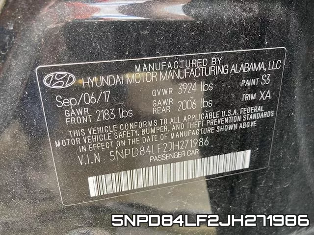 5NPD84LF2JH271986 фото 2