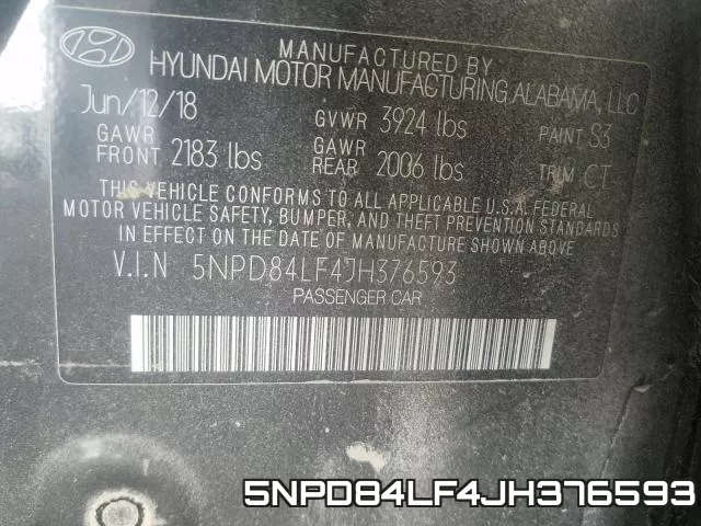 5NPD84LF4JH376593 фото 2