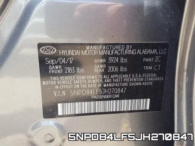 5NPD84LF5JH270847 фото 2