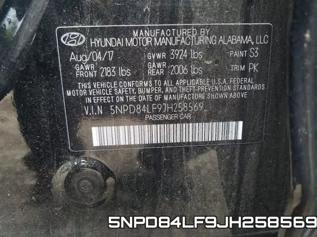 5NPD84LF9JH258569 фото 2