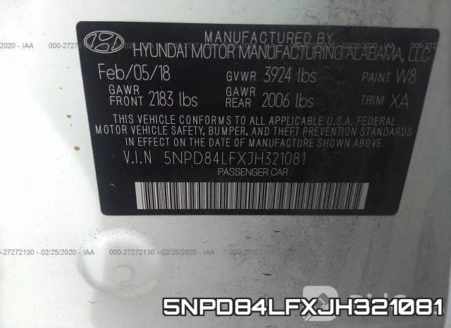 5NPD84LFXJH321081 фото 10