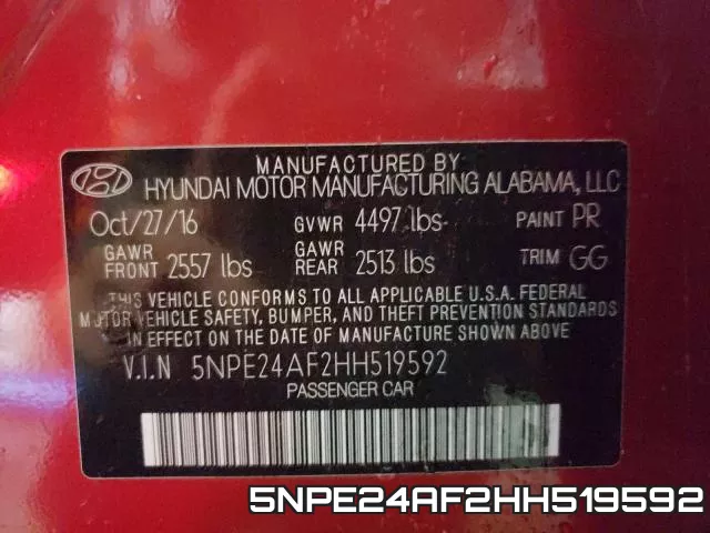 5NPE24AF2HH519592 фото 2