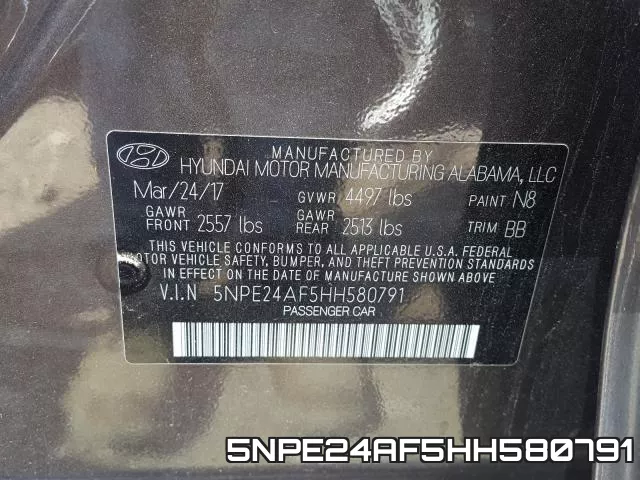 5NPE24AF5HH580791 фото 2