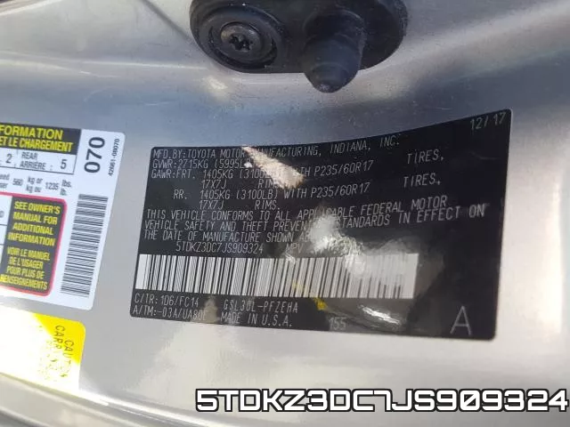 5TDKZ3DC7JS909324 фото 2