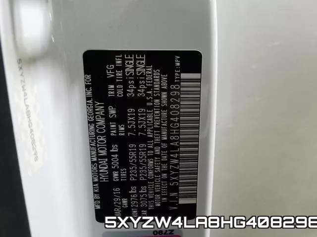 5XYZW4LA8HG408298 фото 2