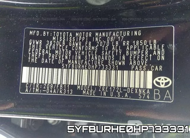 5YFBURHE0HP733331 фото 10