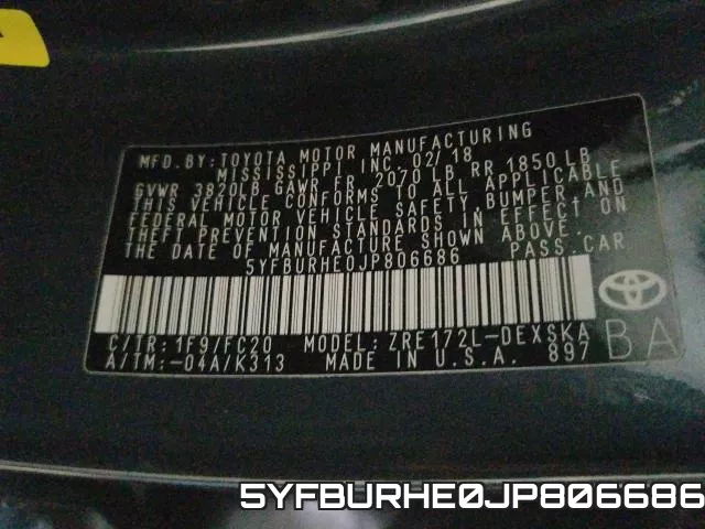 5YFBURHE0JP806686 фото 2