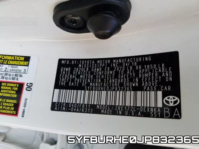 5YFBURHE0JP832365 фото 2
