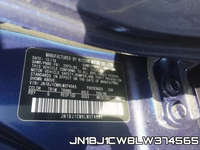 JN1BJ1CW8LW374565 фото 2