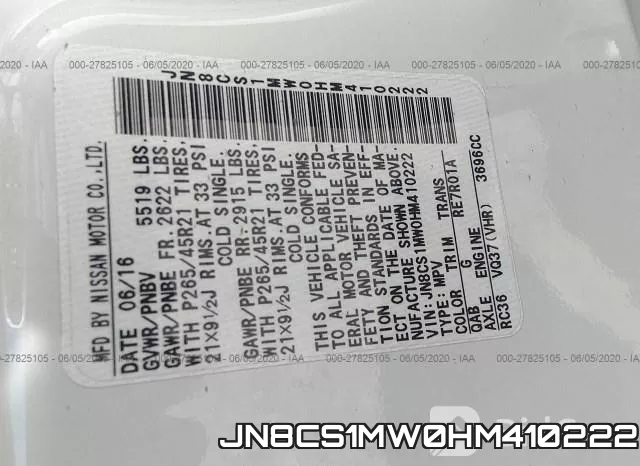 JN8CS1MW0HM410222 фото 10