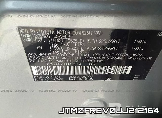 JTMZFREV0JJ212164 фото 10