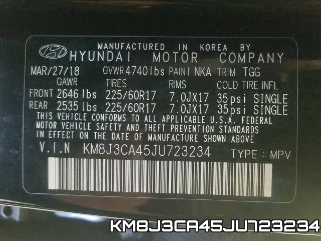 KM8J3CA45JU723234 фото 2