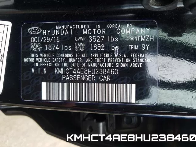 KMHCT4AE8HU238460 фото 2