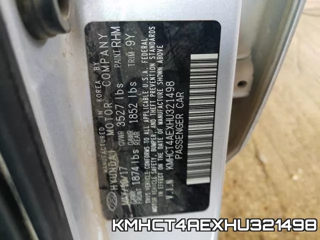 KMHCT4AEXHU321498 фото 2