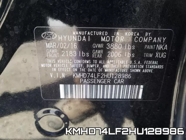 KMHD74LF2HU128986 фото 2