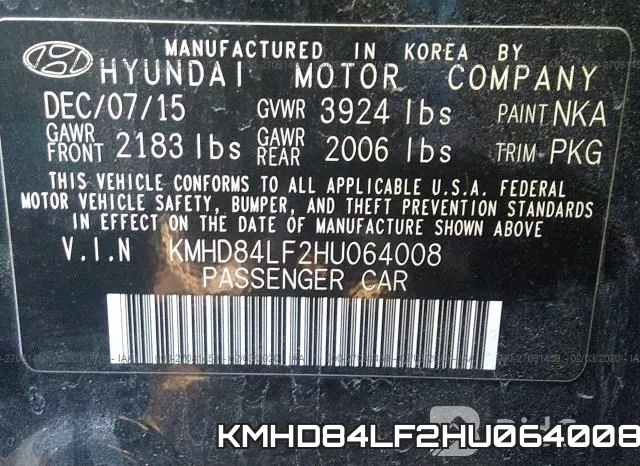 KMHD84LF2HU064008 фото 10
