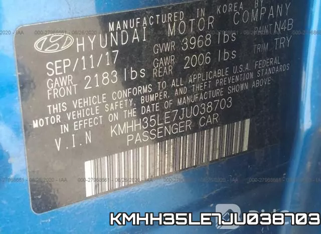 KMHH35LE7JU038703 фото 10