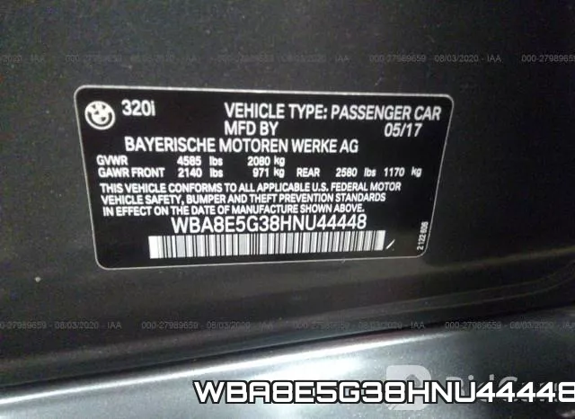 WBA8E5G38HNU44448 фото 9