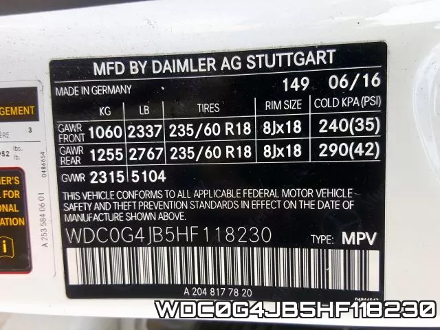 WDC0G4JB5HF118230 фото 2