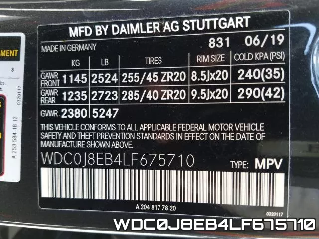 WDC0J8EB4LF675710 фото 2