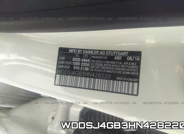WDDSJ4GB3HN428220 фото 10