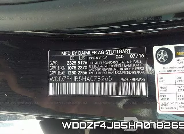 WDDZF4JB5HA078265 фото 10