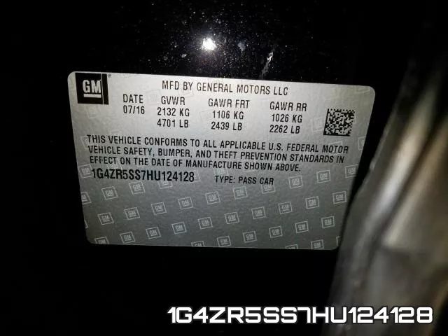 1G4ZR5SS7HU124128 фото 2