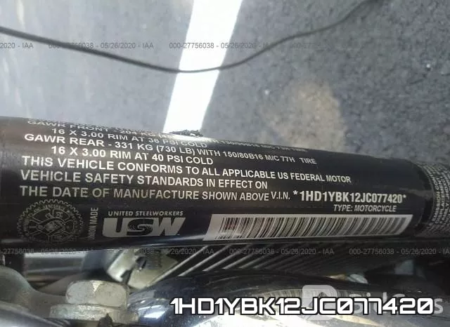 1HD1YBK12JC077420 фото 2