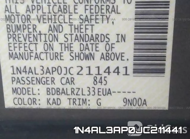 1N4AL3AP0JC211441 фото 10