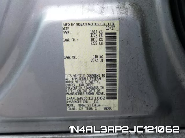 1N4AL3AP2JC121062 фото 2