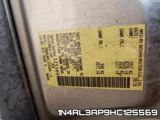1N4AL3AP9HC125569 фото 2