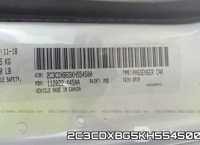 2C3CDXBG5KH554500 фото 10