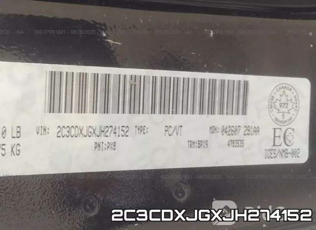 2C3CDXJGXJH274152 фото 10