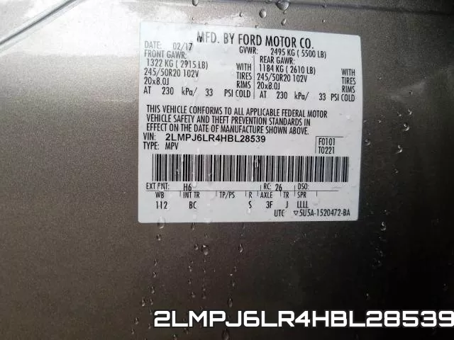 2LMPJ6LR4HBL28539 фото 2