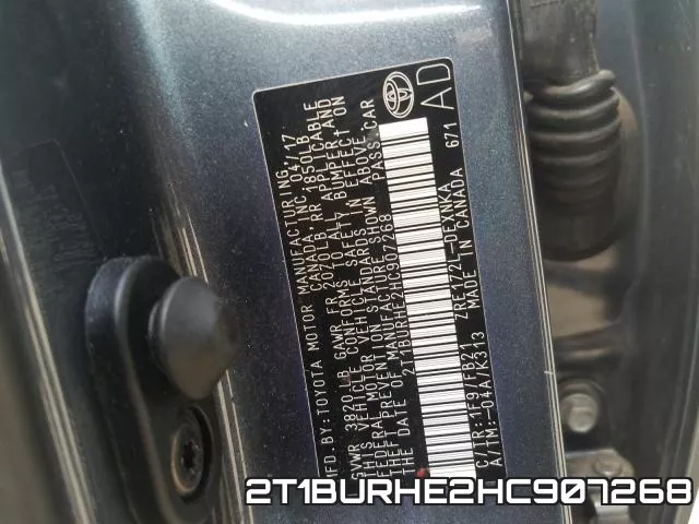 2T1BURHE2HC907268 фото 2