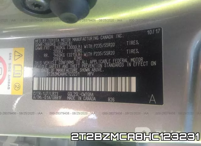2T2BZMCA8HC123231 фото 10