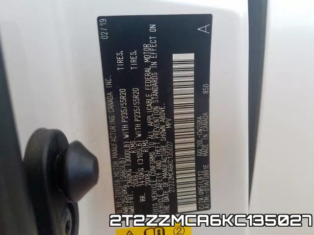 2T2ZZMCA6KC135027 фото 2