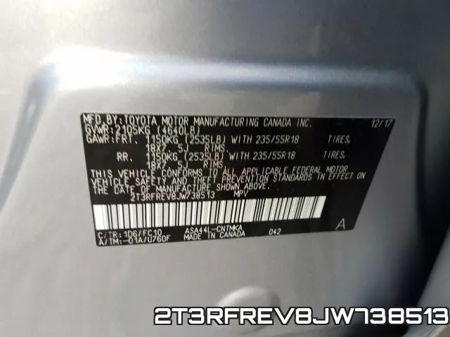 2T3RFREV8JW738513 фото 2