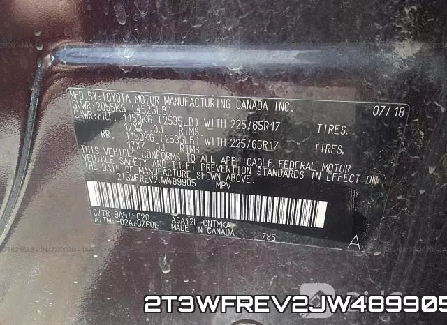 2T3WFREV2JW489905 фото 10