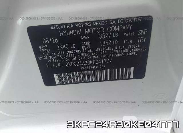 3KPC24A30KE041777 фото 10