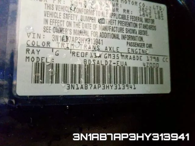 3N1AB7AP3HY313941 фото 2