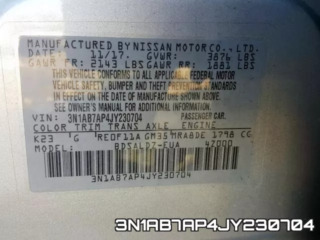 3N1AB7AP4JY230704 фото 2