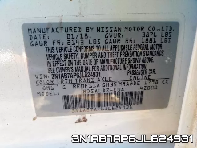 3N1AB7AP6JL624931 фото 2