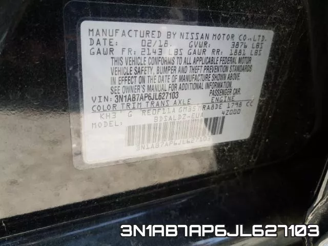 3N1AB7AP6JL627103 фото 2