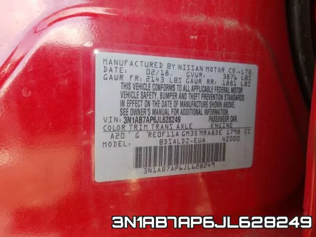 3N1AB7AP6JL628249 фото 2