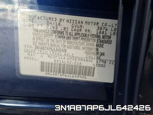 3N1AB7AP6JL642426 фото 2