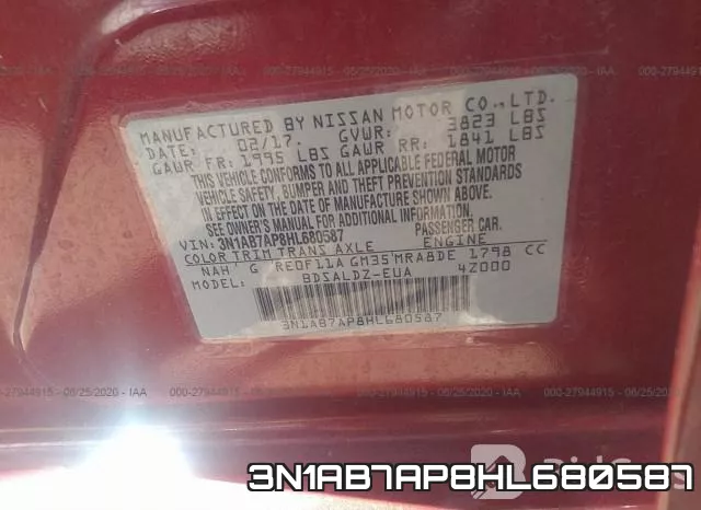3N1AB7AP8HL680587 фото 10