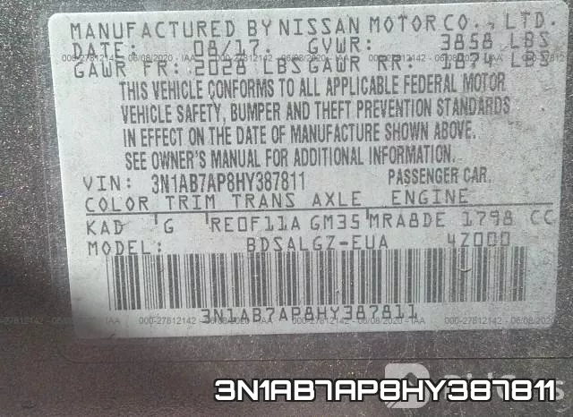 3N1AB7AP8HY387811 фото 10