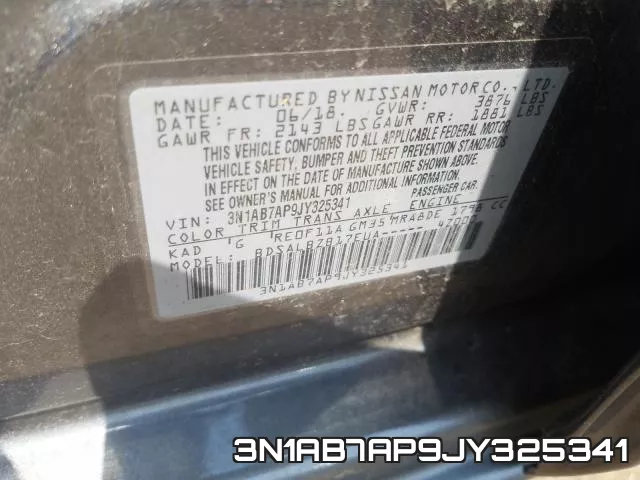 3N1AB7AP9JY325341 фото 2