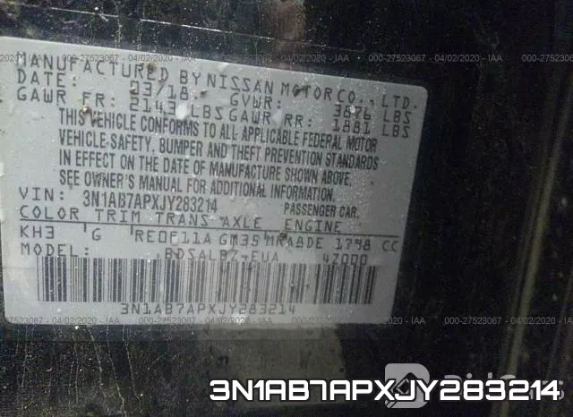 3N1AB7APXJY283214 фото 10